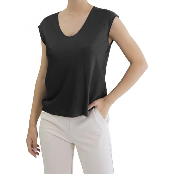 Top monocolour con scollo a U Imperial
